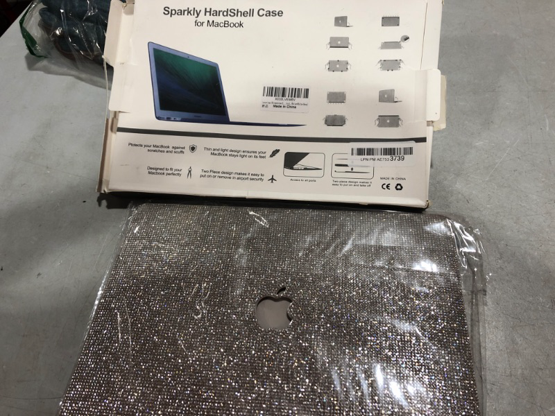 Photo 2 of Bling Diamond Case for MacBook Compatible with 2018-2020 MacBook Pro 13 inch Case 2016-2020 A2338 A2251 A2289 A2159 A1989 A1706 A1708,MacBook Pro 13 inch White MacBook Pro 13 inch White+White Base PRO