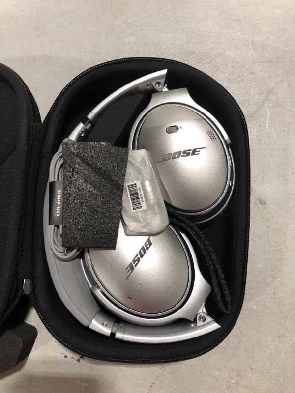Photo 1 of Bose QuietComfort 35 II Noise Cancelling Bluetooth Headphones— Wireless, Over Ear Headphones with Built in Microphone and Alexa Voice Control, Silver