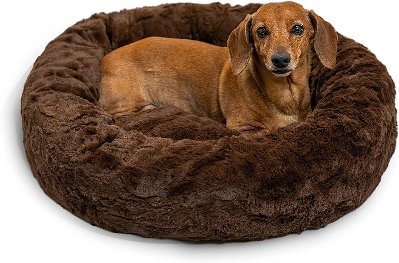 Photo 1 of 
Best Friends by Sheri The Original Calming Donut Cat and Dog Bed in Lux Fur Dark Chocolate, Small