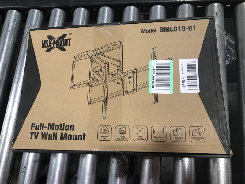 Photo 1 of Full Motion TV Mount, USX MOUNT TV Wall Mount for Most 37-75 inch TVs, Holds up to 132lbs, Max VESA 600x400mm, Swivel TV Mount Bracket with Dual Articulating Arms Tilt Rotation Fits 16" Wood Stud