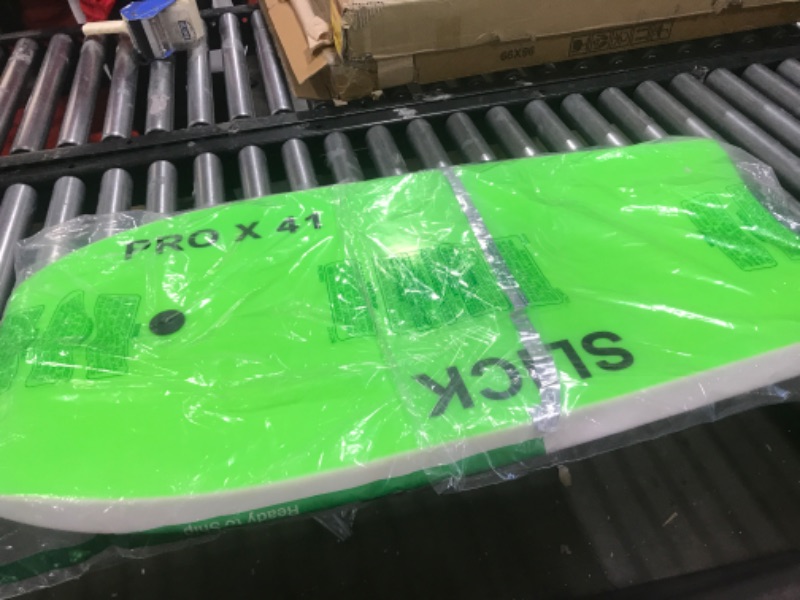 Photo 2 of Bodyboard for Beach with Hard Slick Bottom, Boogie Boards for Kids & Adults, Legendary Pro X Heat Sealed with EPS Core, Leash Dark Gray/Green 45