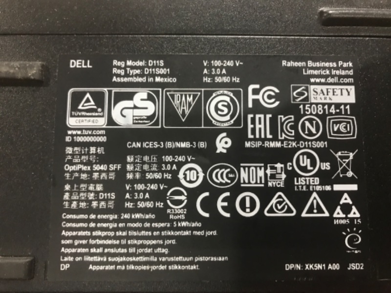 Photo 5 of DELL Optiplex 5040-SFF, Core i5-6500 3.2GHz, 8GB RAM, 256GB Solid State Drive, DVD, Windows 10 Pro 64bit (Renewed)'] Standard Bundle