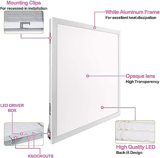 Photo 1 of 2 LED Flat Panel Troffer Light