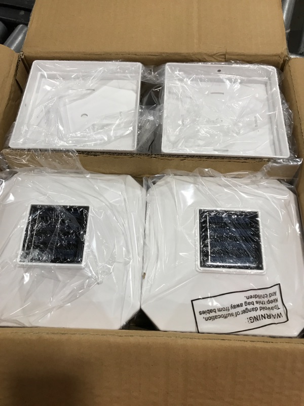 Photo 1 of GreenLighting 8 Pack Mission Style Light Solar Powered Post Cap Light for 5 x 5 PVC Posts (White) 8 Pack White