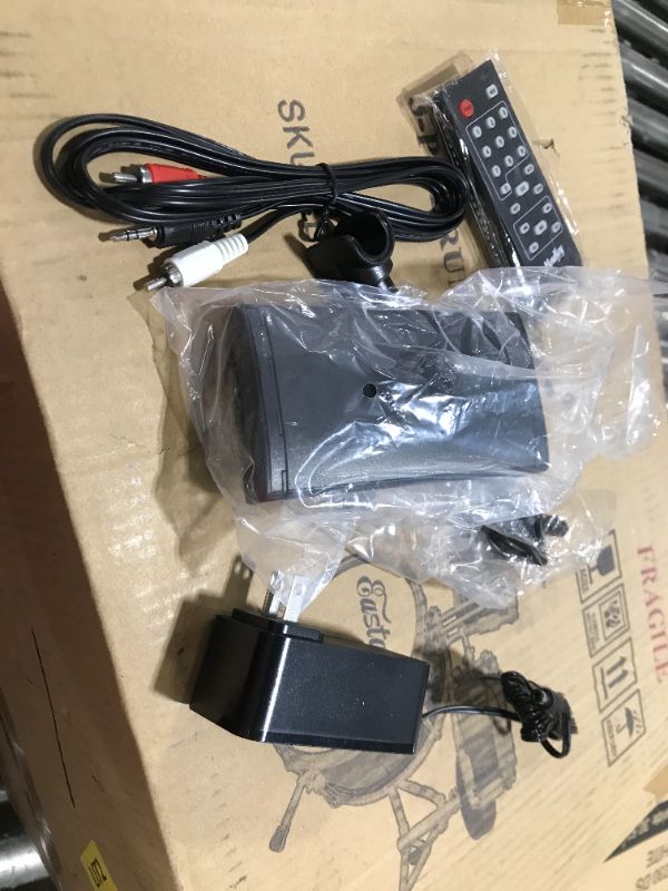 Photo 1 of Moukey Karaoke Machine, PA System Subwoofer, Portable Bluetooth Speaker w/ 2 Wireless Microphones, Lyrics Display Holder, Party Lights & Echo/Treble/Bass Adjustment, Support TWS/REC/AUX/MP3/USB/TF/FM 10" Subwoofer