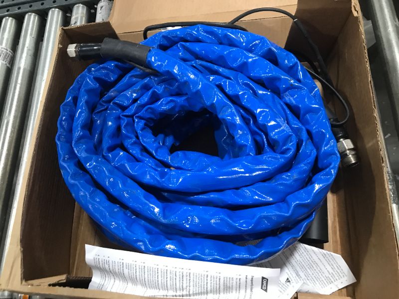 Photo 2 of Camco Heated Drinking Water Hose, - 20° F, 50-Foot, 5/8-Inch ID (22912-A) 50' Cold Weather (Freeze Protection to - 20?F) Frustration-Free Packaging