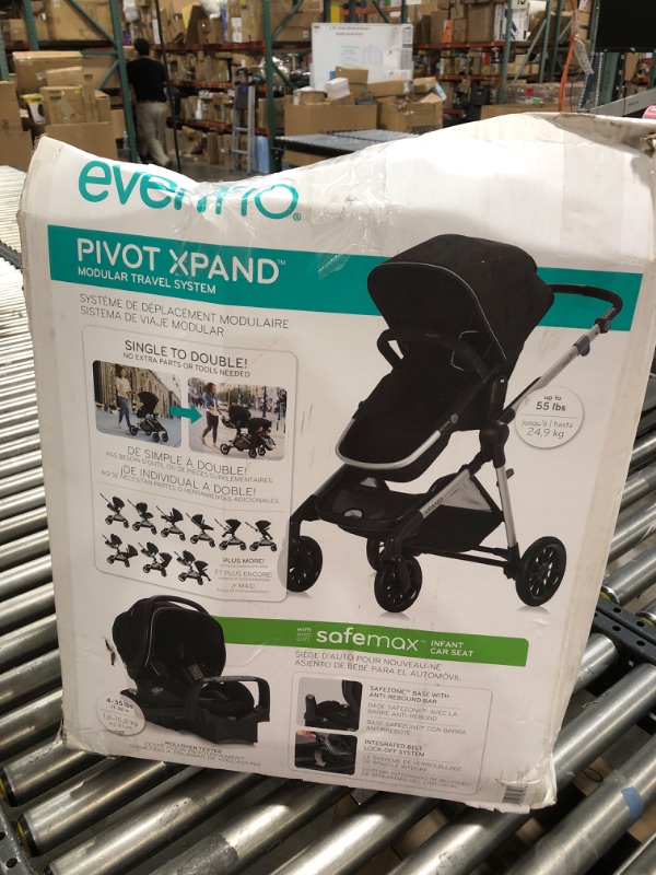 Photo 5 of Evenflo Pivot Xpand Modular Travel System with SafeMax Infant Car Seat
