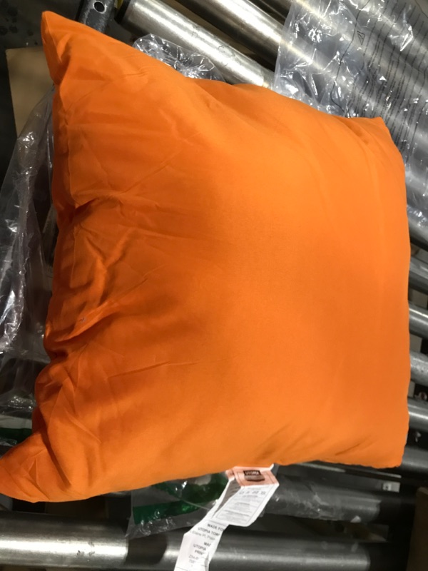 Photo 1 of 18in x 18in orange throw pillow