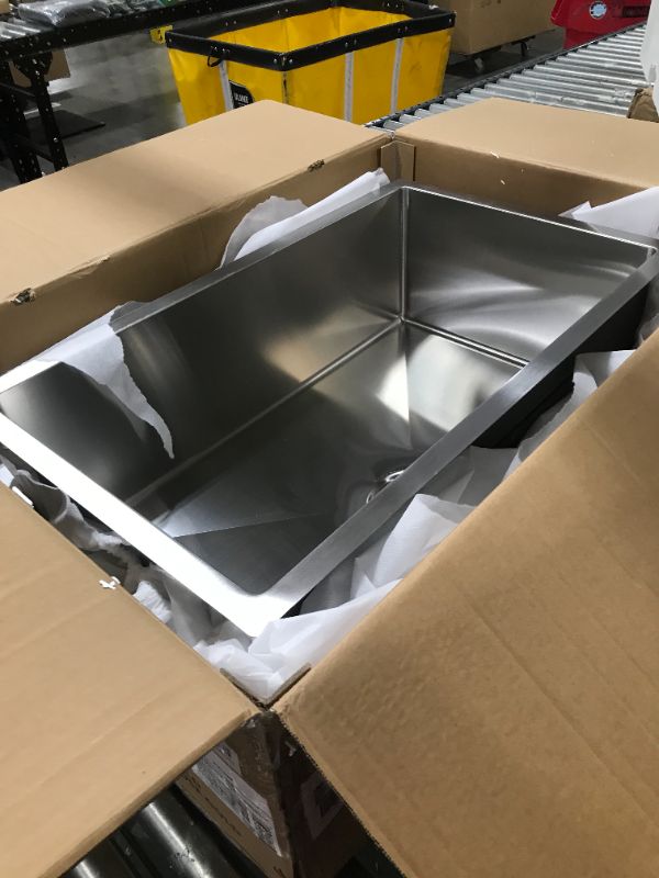 Photo 2 of 30 Undermount Sink Stainless - Lofeyo 30 Inch Kitchen Sink Undermount Stainless Steel 16 Gauge Round Corner Single Bowl Under Counter Kitchen Sink Basin 30"x18"x10" Stainless Steel(under)