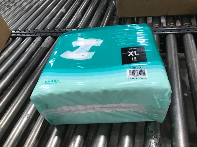 Photo 2 of SUNKISS TrustPlus Adult Diapers with Maximum Absorbency, Disposable Incontinence Briefs with Tabs for Men and Women, Maximum Overnight Absorbency, Leak Protection, XLarge, 15 Count X-Large (Pack of 15)