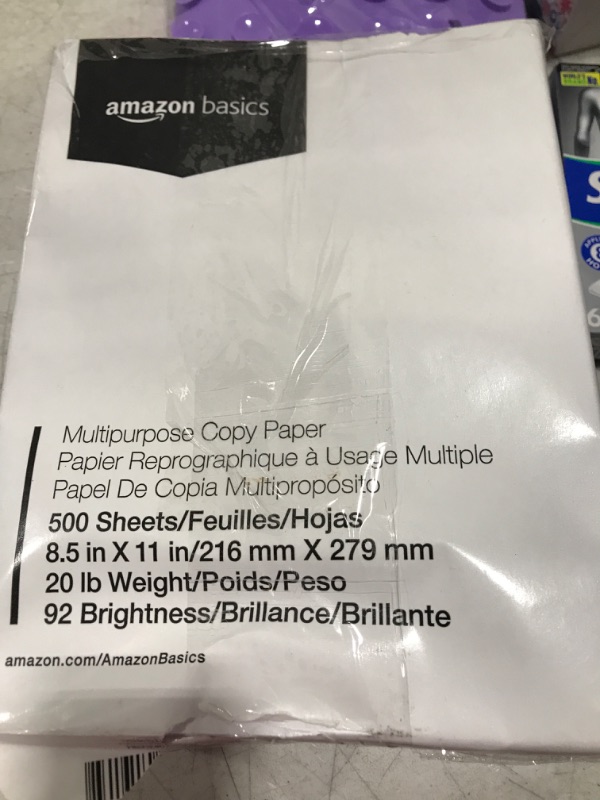 Photo 2 of Amazon Basics Multipurpose Copy Printer Paper, 8.5 x 11 Inch 20Lb Paper - 1 Ream (500 Sheets), 92 GE Bright White 1 Ream | 500 Sheets Multipurpose (8.5x11) Paper