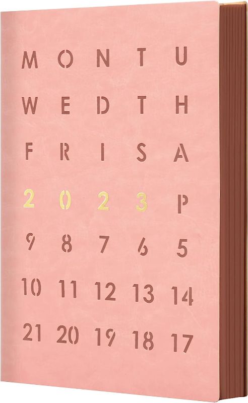 Photo 1 of CAGIE 2023 Planner Weekly and Monthly for Women Agenda, Leather Daily Planner 2023 with Habit Tracker, Monthly Expense Tracker,5.7 x 8.5 Inch 2023 Jan. - 2023 Dec Day Planner, Pink
