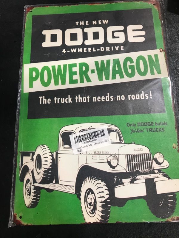 Photo 1 of 12" X 8 LITTLE SIGN DODGE TRUCK