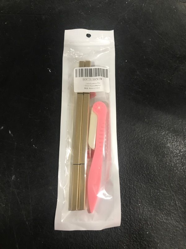 Photo 1 of 2 pcs Eyebrow Pen,Eyebrow Kits with 3 Eyebrow Stencil,1 Brow Razor(2# brown)