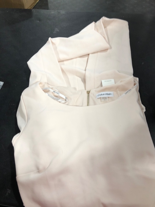 Photo 1 of Calvin Klein Chiffon-Bell-Sleeve Sheath Dress SIZE 14