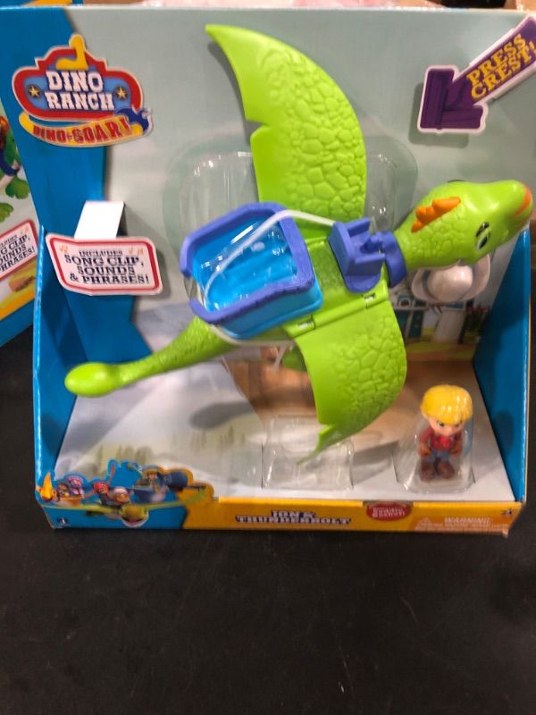 Photo 1 of Dino Ranch Jon and Thunderbolt - 3-Inch Jon Figure with 12-Inch Flying Dino Figure - Sounds - Toys for Kids - Ages 3+