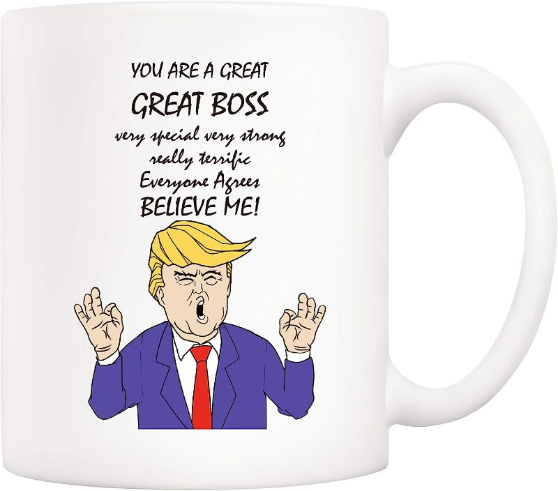 Photo 1 of 5Aup Bosses Day Funny Boss Office Coffee Mug Christmas Gifts from Co-worker Colleague, You Are a Great Boss Cups 11 Oz, Birthday Present Idea for Male or Female Bosses Manager
