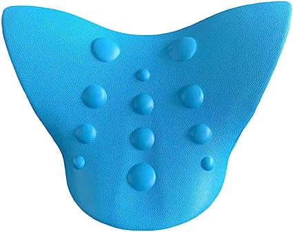 Photo 1 of  Neck Stretcher, Cervical Traction, and Shoulder Relaxer, Traction for Muscle Tension Relief, Headache Pillow, Spine Alignment, Chiropractic Pillow(Blue)
