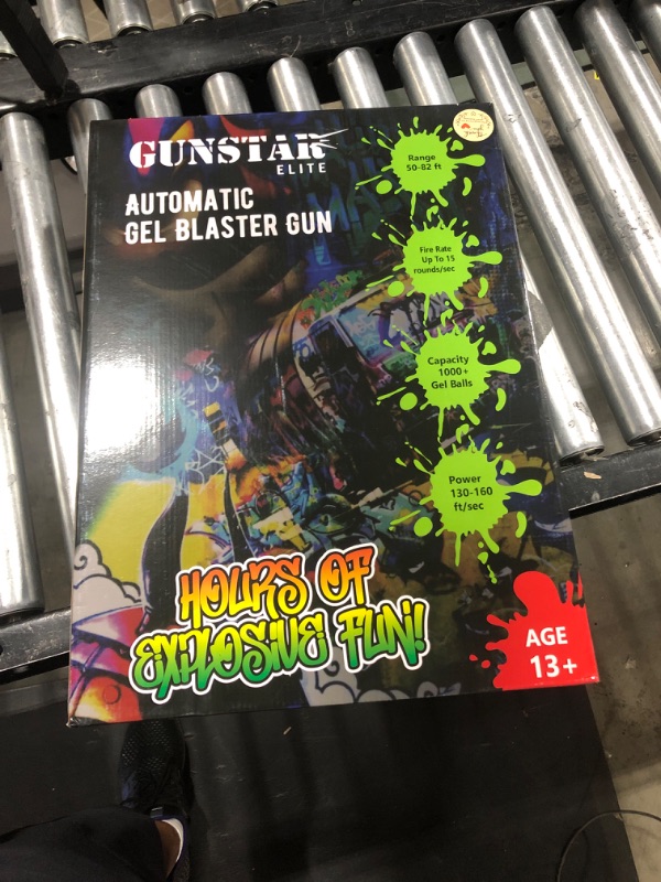 Photo 3 of GUNSTAR Gel Blaster Pack: Eco-Friendly P90 Splatter Ball Gun, 20000+ Water Beads, Color Changing Vest, Matching Mask - Automatic Gel Ball Blaster Guns for Adults and Kids 13+ Yellow