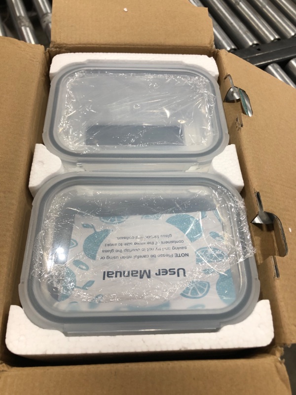 Photo 2 of HOMBERKING 10 Pack Glass Meal Prep Containers, Glass Food Storage Containers with Lids, Airtight Glass Lunch Bento Boxes, BPA-Free & Leak Proof (10 lids & 10 Containers)