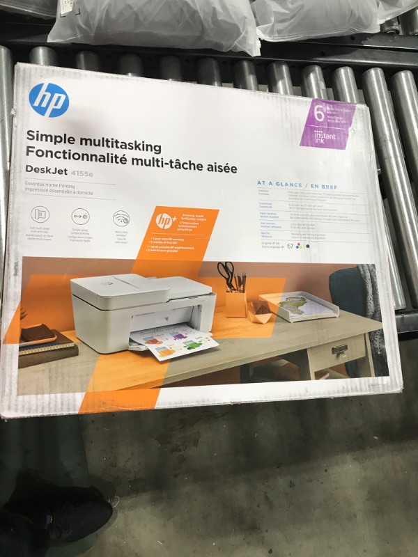 Photo 3 of HP DeskJet 4155e Wireless Color All-in-One Printer & 67XL Tri-Color High-Yield Ink Cartridge | 3YM58AN & 67XL Black High-Yield Ink Cartridge | 3YM57AN Printer + Tri-color Ink + Black Ink