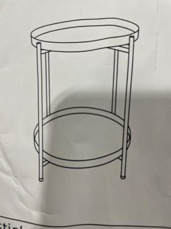 Photo 1 of 2 Tier Side Table Blue