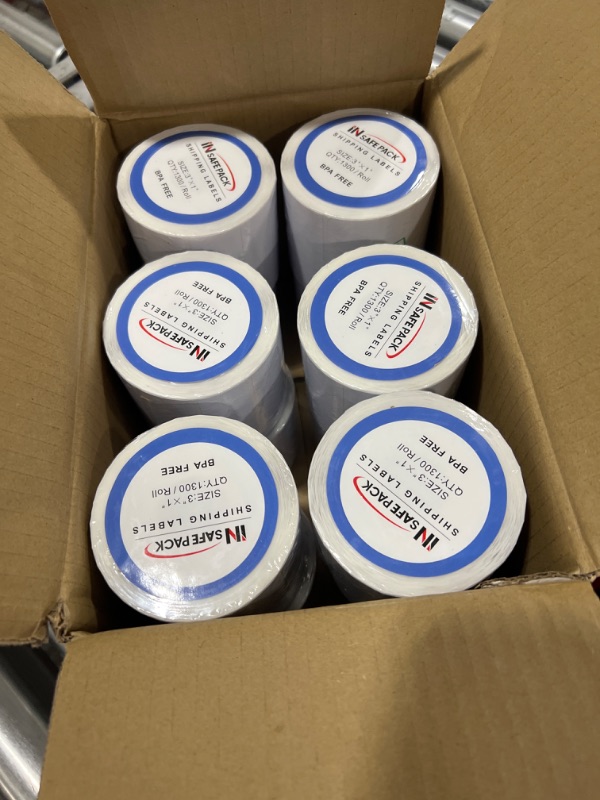 Photo 1 of 12 Rolls 3”x1” Direct Thermal Labels 
