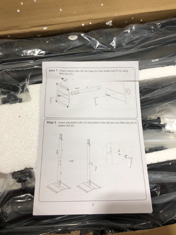 Photo 3 of Mounting Dream Speaker Stands for SONOS ONE, ONE SL, Play:1, Height Adjustable Up to 48.3", Set of 2 Surround Sound Speaker Stand with Cable Management, 13.2 LBS Loading MD5412