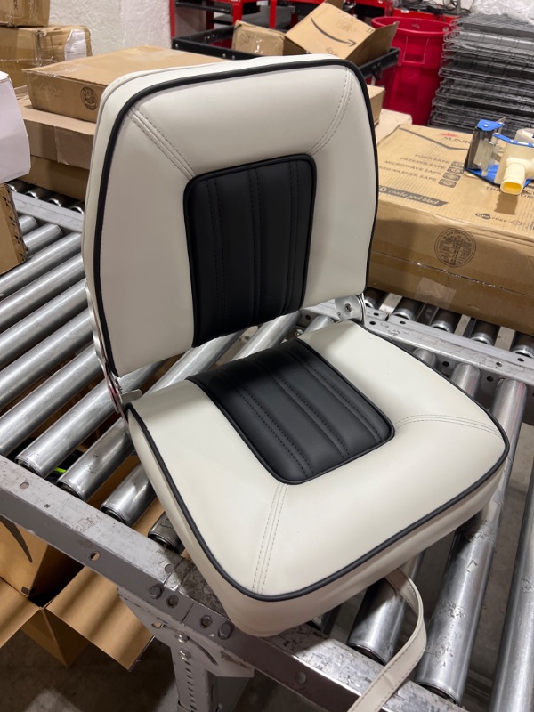 Photo 3 of ?Pebbly Beach Boat Seat,Low Back Folding Boat Seat, Marine Fold-Down Boat Seat