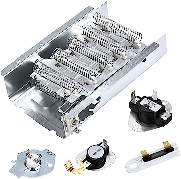 Photo 1 of 279838 Dryer Heating Element 3387134 3977767 Thermostat 3392519 3977393 Thermal Fuse Dryer Repair Kit Replacement for Whirlpool Ke-nmore May-tag Dryers