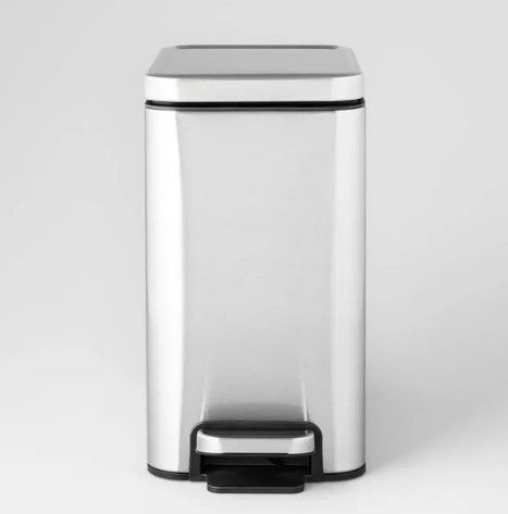 Photo 1 of 10L Stainless Slim Step Trash Can - Brightroom™