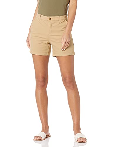 Photo 1 of Amazon Essentials Women's 5" Inseam Chino Short (Available in Straight and Curvy Fits), Khaki Brown, 0
