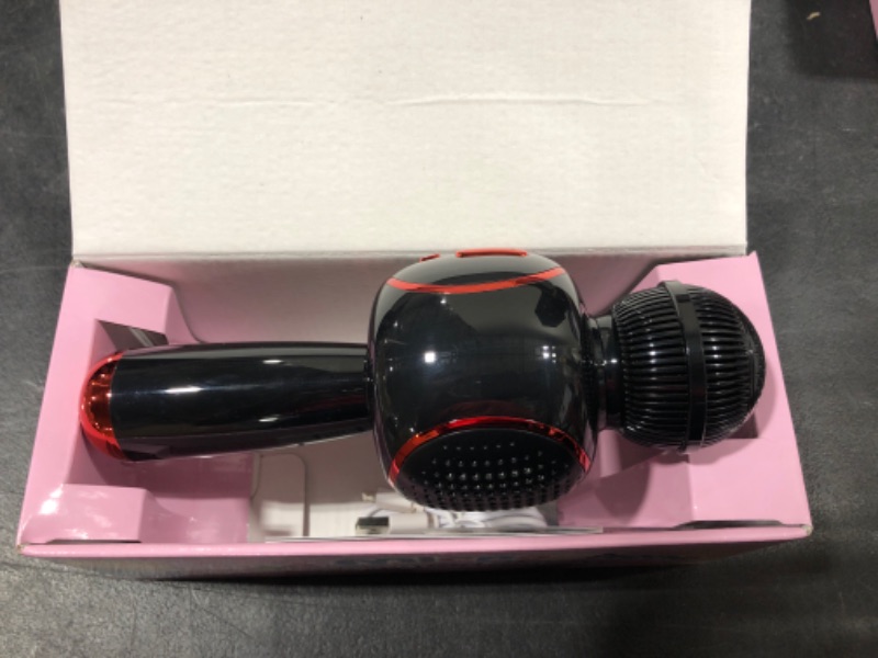 Photo 1 of BONAOK Karaoke Microphone for Kids, Toy Microphone with Lovely Stickers for Christmas Home Birthday Party, Fun Toys Gift with Magic Voices & Colorful LED Lights (V11L Black) 