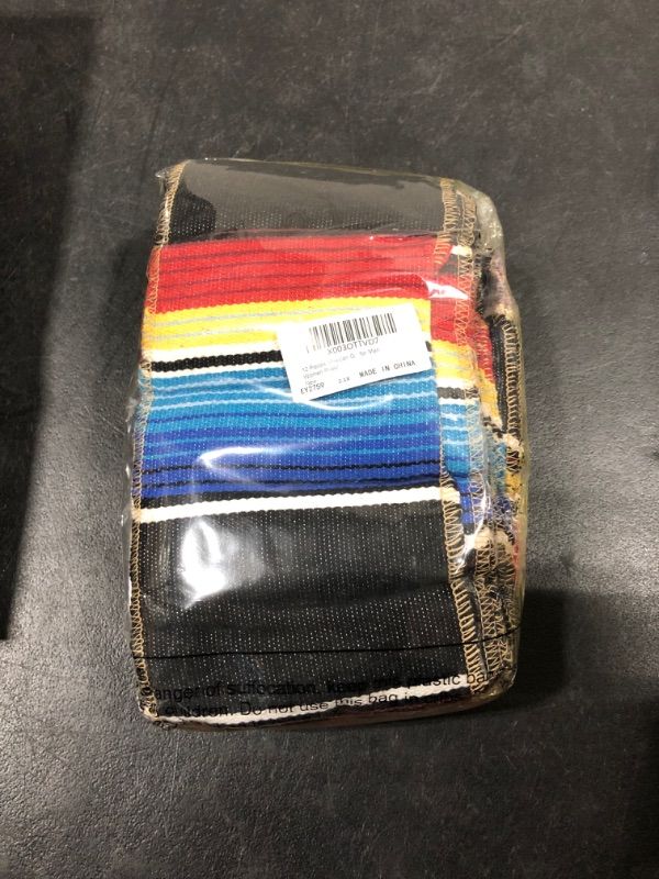 Photo 1 of 12 Pieces Mexican Graduation Sash Serape Graduation Stole Colorful 2023 Mexican Scarf with White Tassel for Men Women Priest 