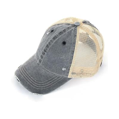 Photo 1 of C.C Women's Baseball Caps GREY - Gray Washed Mesh-Back Baseball Cap
