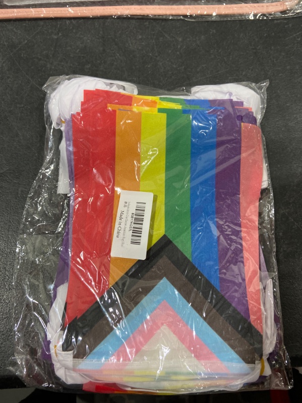 Photo 2 of 99Feet Rainbow Gay Pride String Flag - LGBT String Pennant Banner Flag for Gay Lesbian Pride Themed Party Decoration