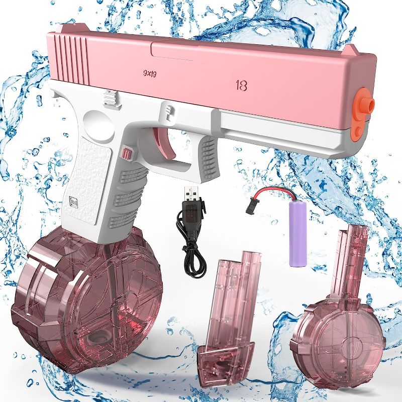 Photo 1 of Super Electric Water Gun 2023-450+60cc Squirt Guns for All Ages, Birthday Gift for Kids and Adults, Unleash Excitement in Summer Parties, Swimming Pool Play, and Outdoor Adventures