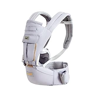 Photo 1 of Baby Carrier Newborns to Toddler, Baby Carrier with Hip Seat, Baby Wraps Carrier for All Seasons, 7-66lbs, All Position.(Grey)