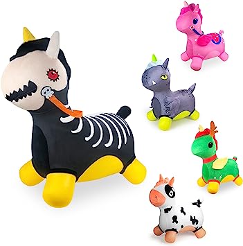 Photo 1 of Bouncy Horse - Baby Toys Inflatable Plush Bouncing Zebra Hopper, Indoor Outdoor Toys Ride On Animal with Pump for Boys Girls Toddlers Birthday Party Gifts
