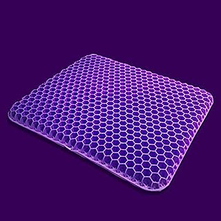 Photo 1 of FSPE Gel Seat Cushion, Cooling seat Cushion Thick Big Breathable Honeycomb Design Absorbs Pressure Points Seat Cushion with Non-Slip Cover Gel Cushion for Office Chair Home (Purple) (B0BYVMJFF5)
