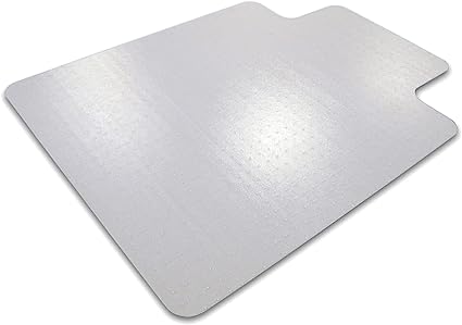 Photo 1 of 36" x 48" Heavy Duty Polycarbonate Office Chair Mat with Lip for Carpets, Clear Carpet Protector for Low, Standard and Medium Pile Carpeted Floors, Shipped Flat, Multiple Sizes