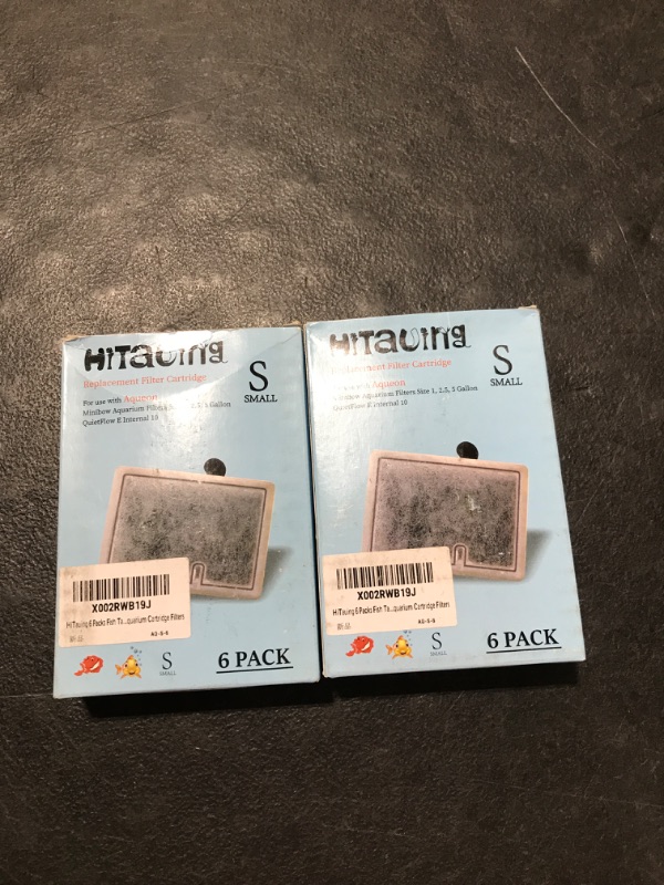 Photo 1 of 2 Packs of 6 HiTauing 6 Pack PF-S Filter Cartridge for Top Fin Silenstream PF10 Power Filters