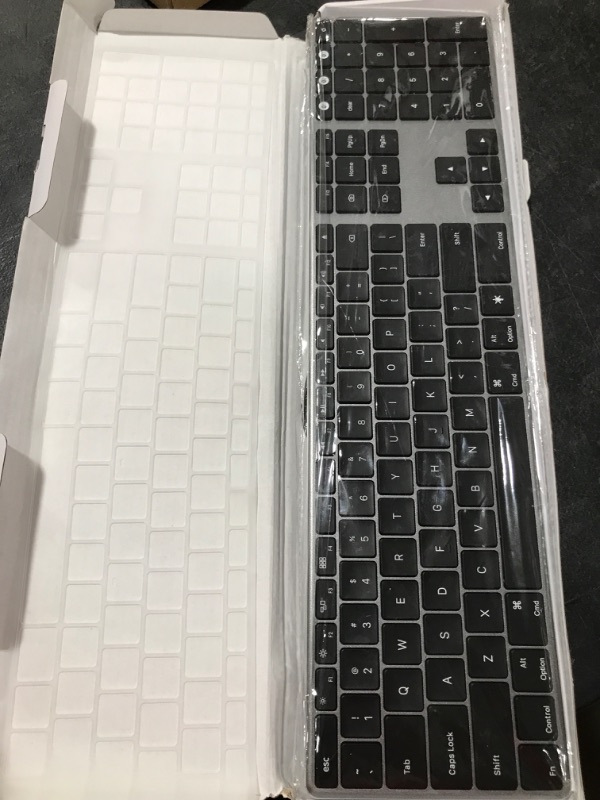 Photo 2 of Backlit Bluetooth Keyboard for Mac, Multi-Device Wireless Illuminated Keyboard, Ultra Slim, Rechargeable, Aluminum Design, Compatible with MacBook Pro/Air, iMac, iPad, iPhone