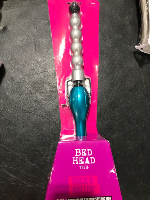 Photo 2 of Bed Head Rock N Roller Clamp Free 2-in-1 Curling Wand | Round Barrel for Tousled Waves