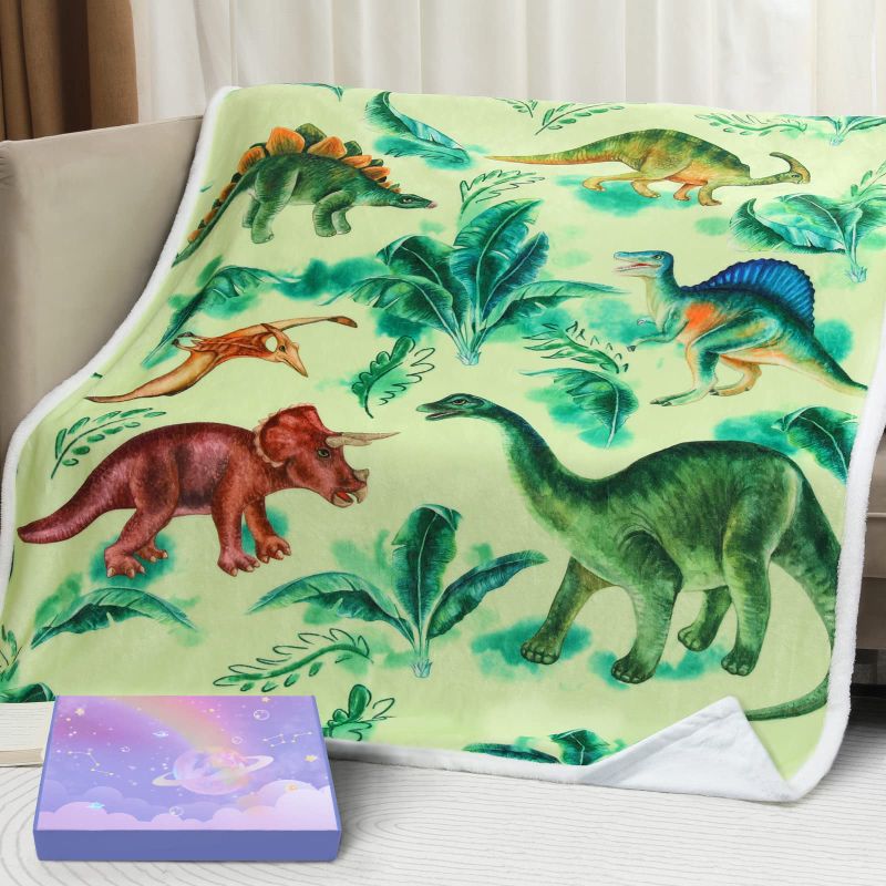 Photo 1 of AOLISI Dinosaur Blanket Mom Gifts from Kids, Sofa Bed Blanket from Kids for Mom, Dinosaur Room Decor for Boys and Girls, Soft Cozy Flannel Fleece Blanket 50 x 60 inches