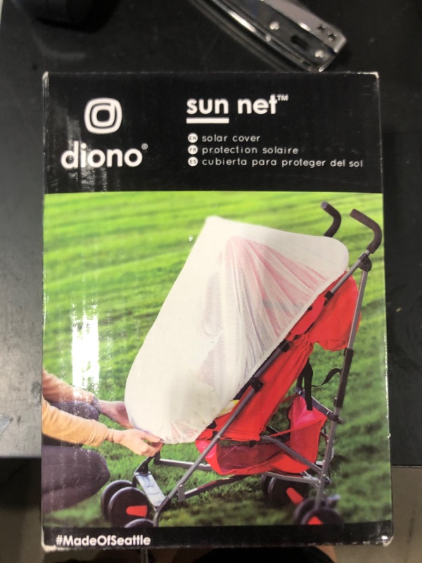 Photo 2 of Diono Universal Stroller Sun Shade  Insect Net with Heatblock Sun Protection - Silver