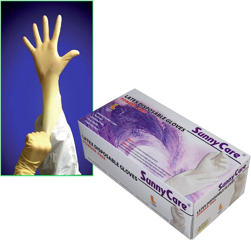 Photo 1 of 100 Pcs/Box  Latex Disposable Gloves 