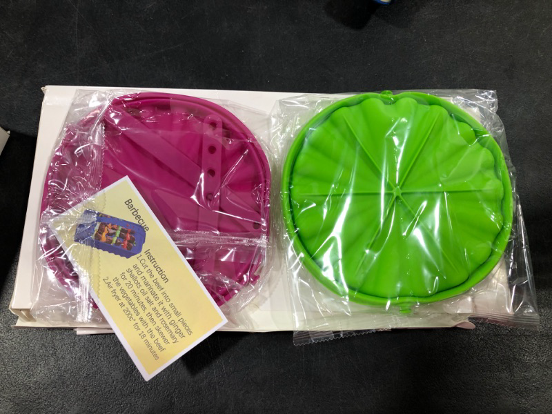 Photo 2 of 2Pcs Air fryer liners 7.8Inch,Air fryer liners,Silicone air fryer liners,Circular Silicone air fryer basket Air fryer silicone pot baking tray(Top: 7.8 inches - Bottom: 6.6 inches) 