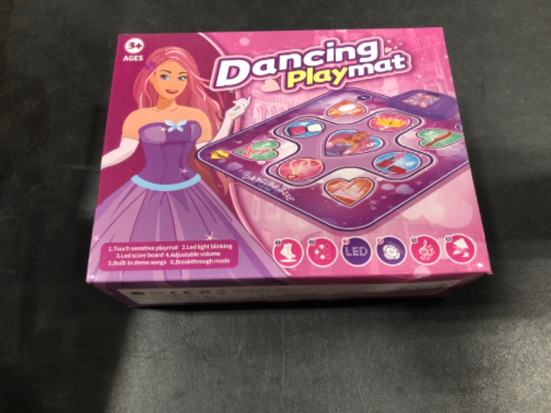Photo 1 of Atlasonix Dance Mat for Kids Ages 4-8 Year Old, Dance Pad for Girls, Toddlers, Music Mat, Dancing Mat for Kids, with LED Lights, Adjustable Volume, Built-in Music, Dance Gifts for Girls