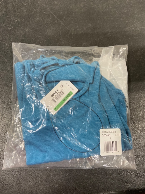 Photo 1 of Calvin Klein womens Pure Ribbed Lounge Bodysuit Large Tapestry Teal